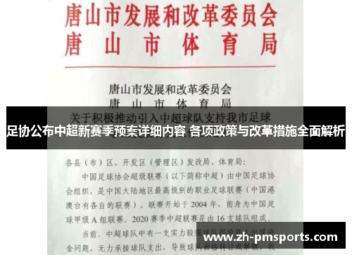 足协公布中超新赛季预案详细内容 各项政策与改革措施全面解析